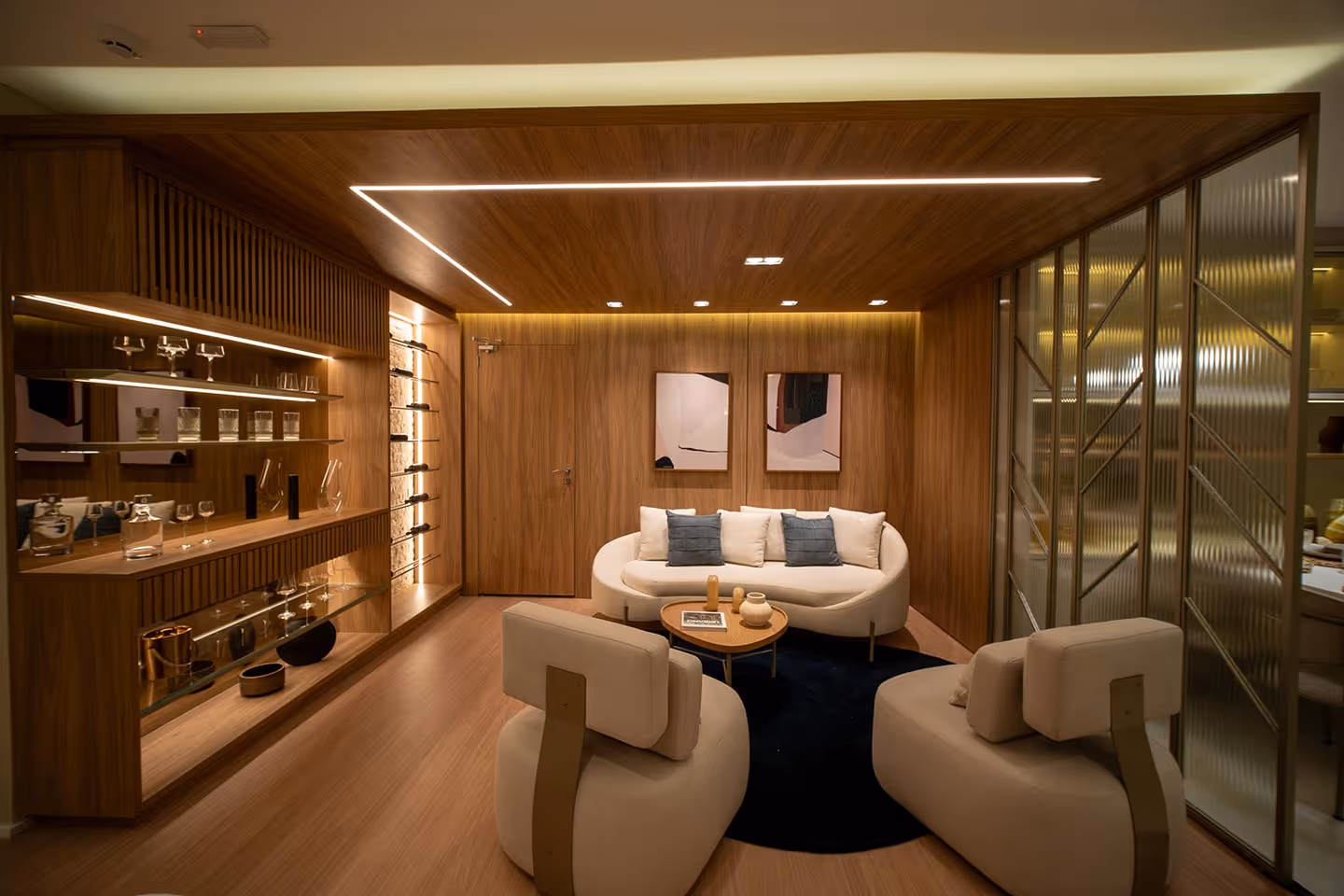 Living ampliado com cozinha integrada