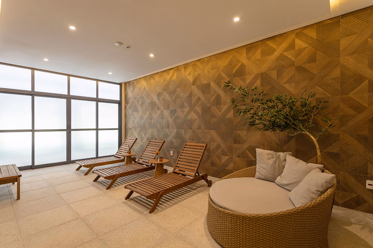 Foto do descanso da sauna