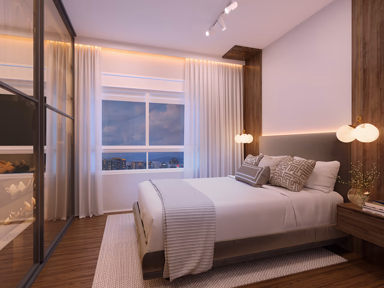 Suíte Master do apartamento de 91m²