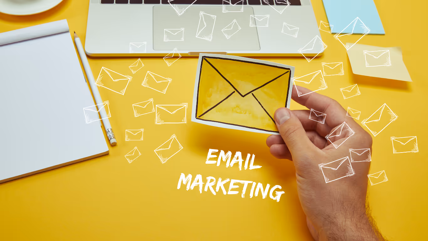 a man holding an email drawing