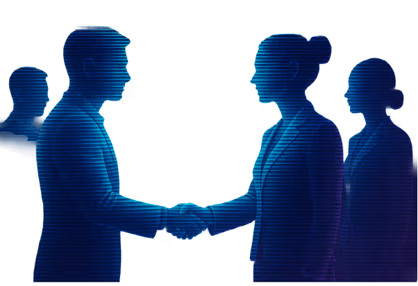 People giving handshake