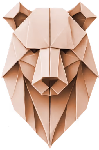 A geometric bear icon, representing our robust custom software solutions designed to help mid-sized companies scale operations and optimize business processes.
