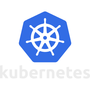Kubernetes logo.
