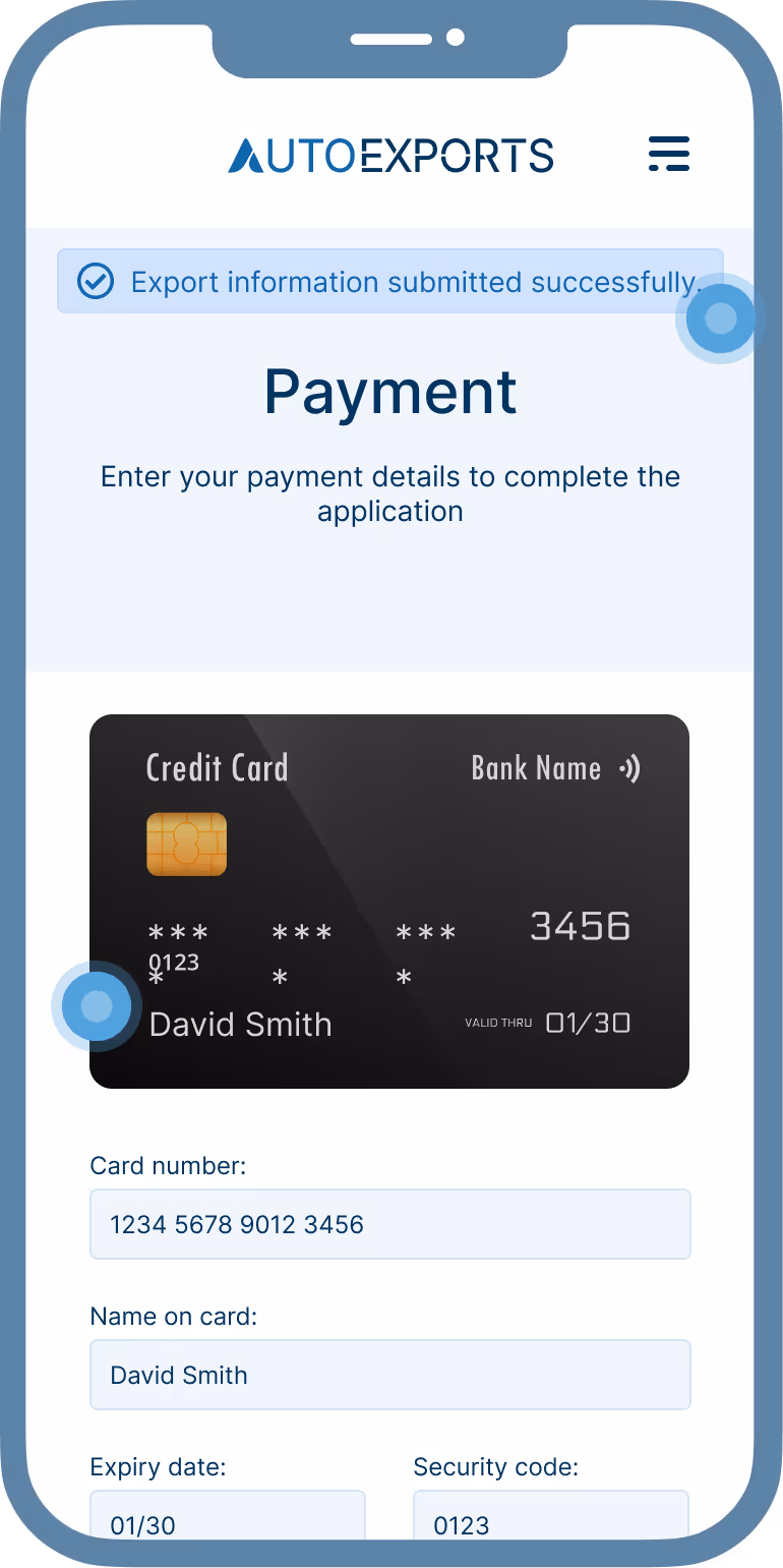 A secure payment screen integrated into a custom mobile application, showcasing a simplified and safe checkout process for users.
