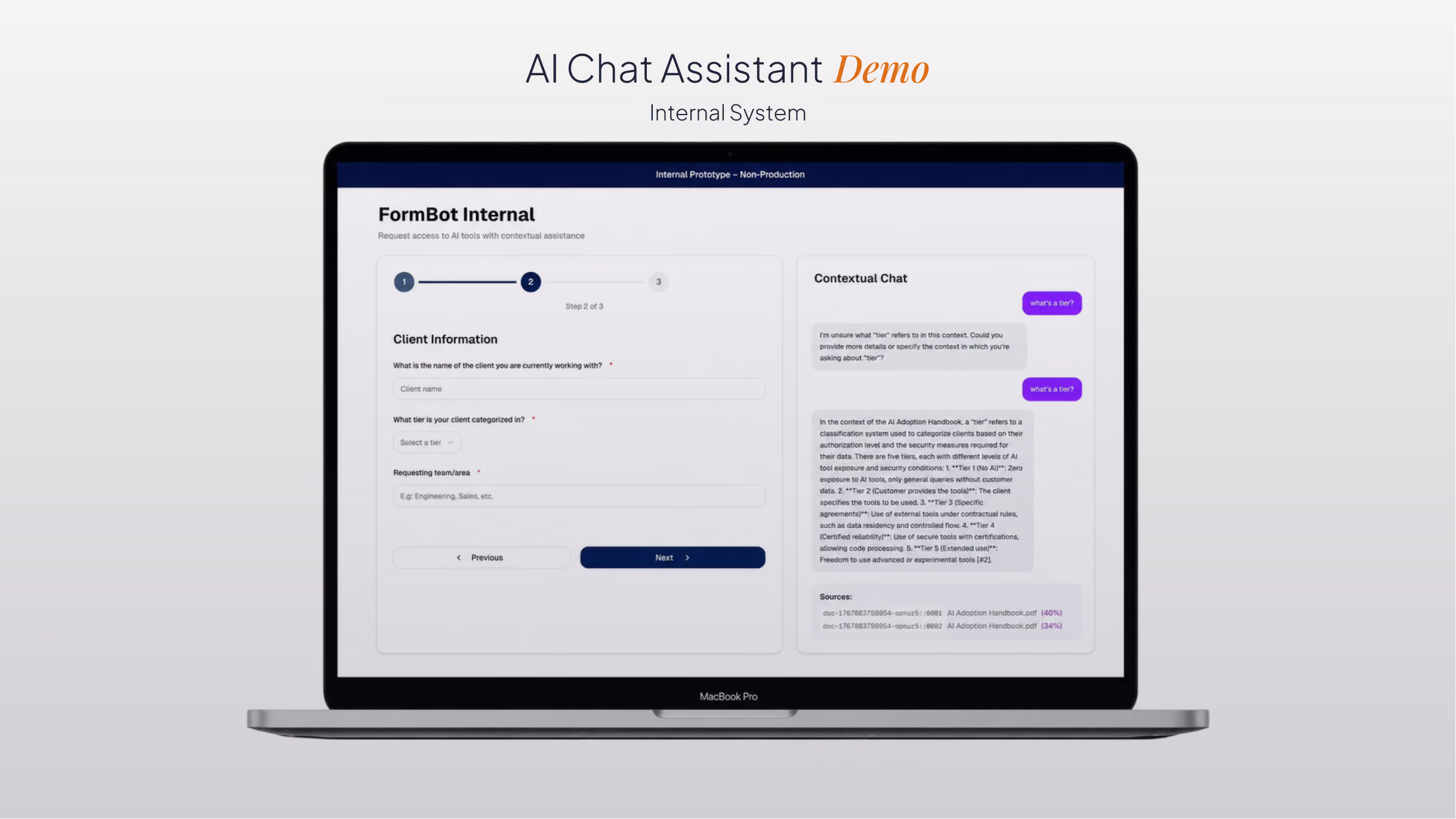 AI assistant answering a question inside an insurance form