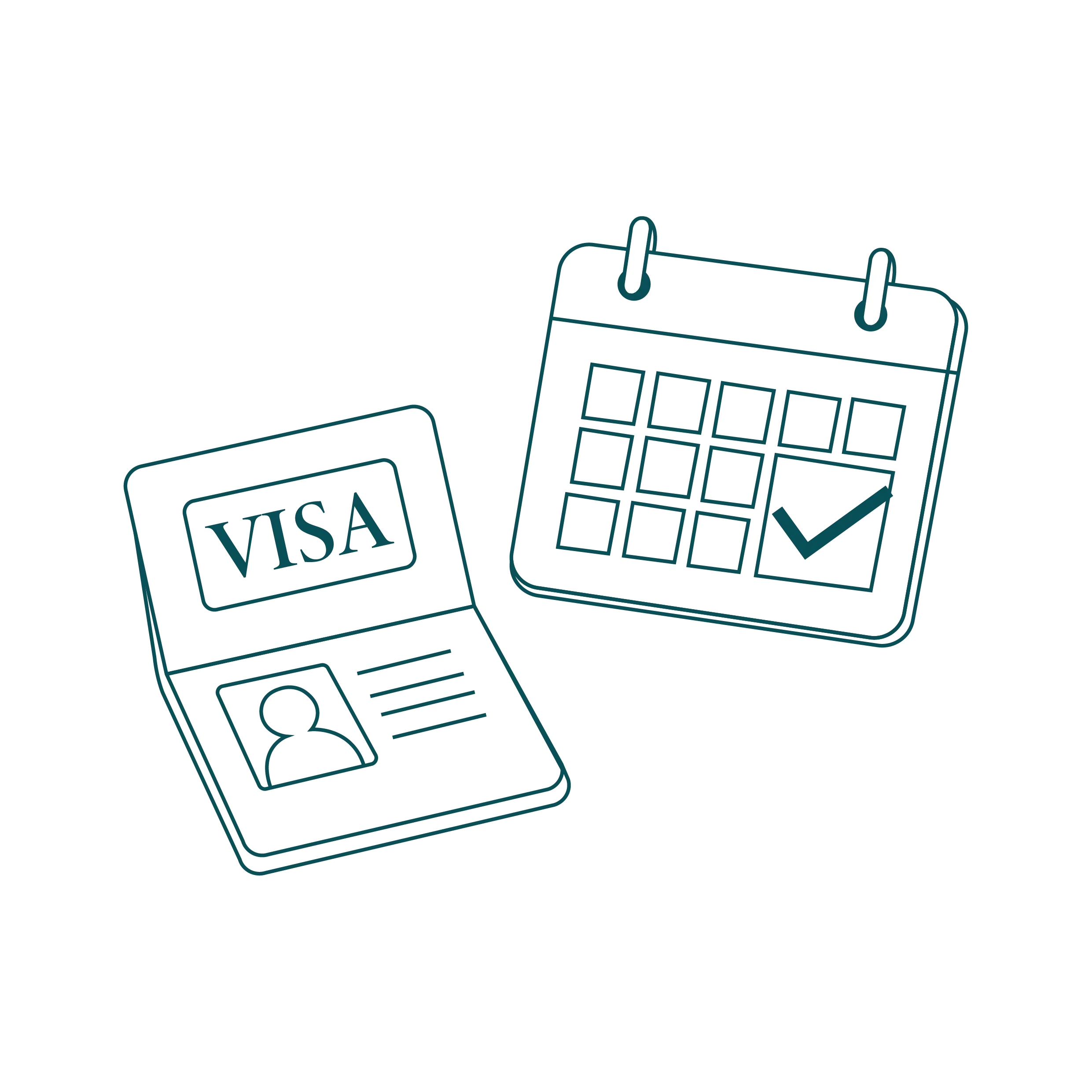 When to apply for a visa to study and work in Ireland – passport and calendar graphic