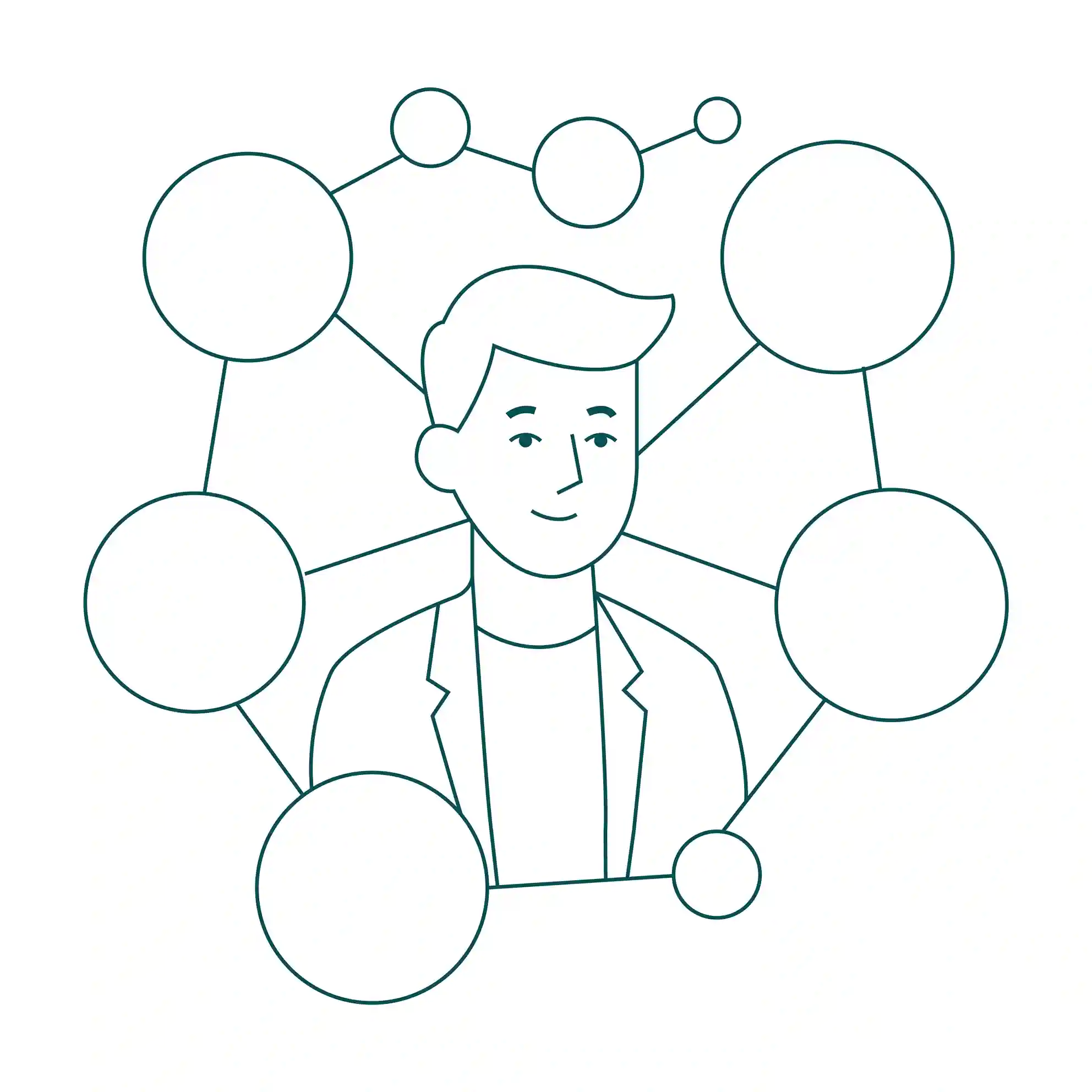 Estudiante conectado a una red de oportunidades laborales en Irlanda, destacando networking y salida profesional tras los estudios