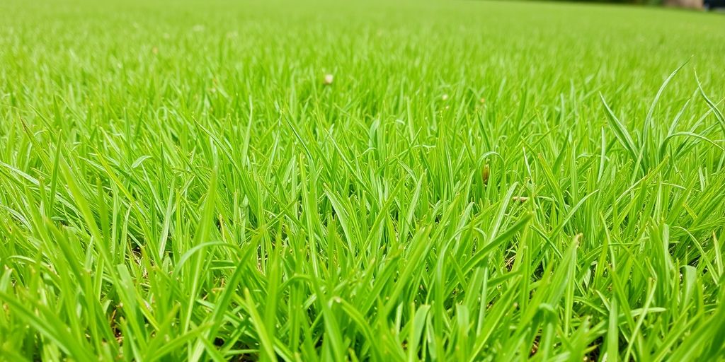 Green lawn with weeds, illustrating weed prevention techniques.