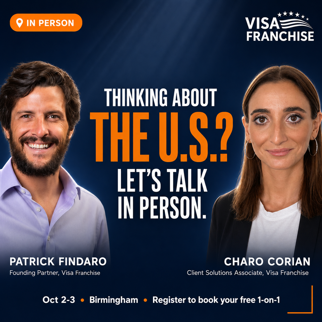 Visa Franchise at the National Franchise Show in Toronto, September 19 and 20, with Alaattin Kilic and Grant Dwyer