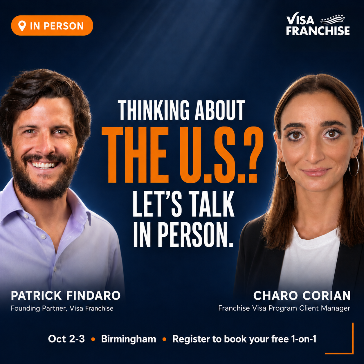 Visa Franchise at the National Franchise Show in Toronto, September 19 and 20, with Alaattin Kilic and Grant Dwyer