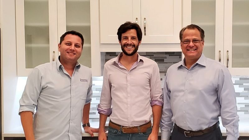 Patrick Findaro visiting clients