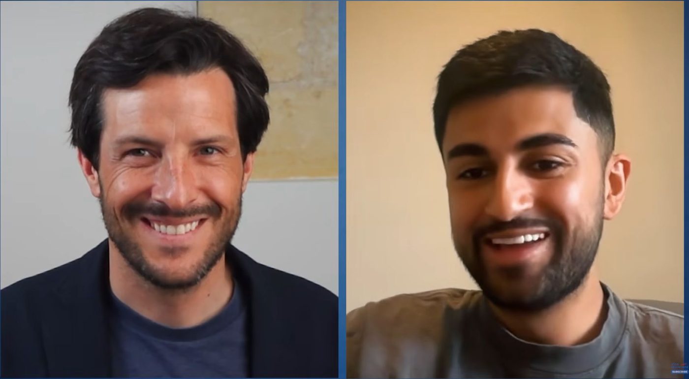 Patrick Findaro on a video call with a client