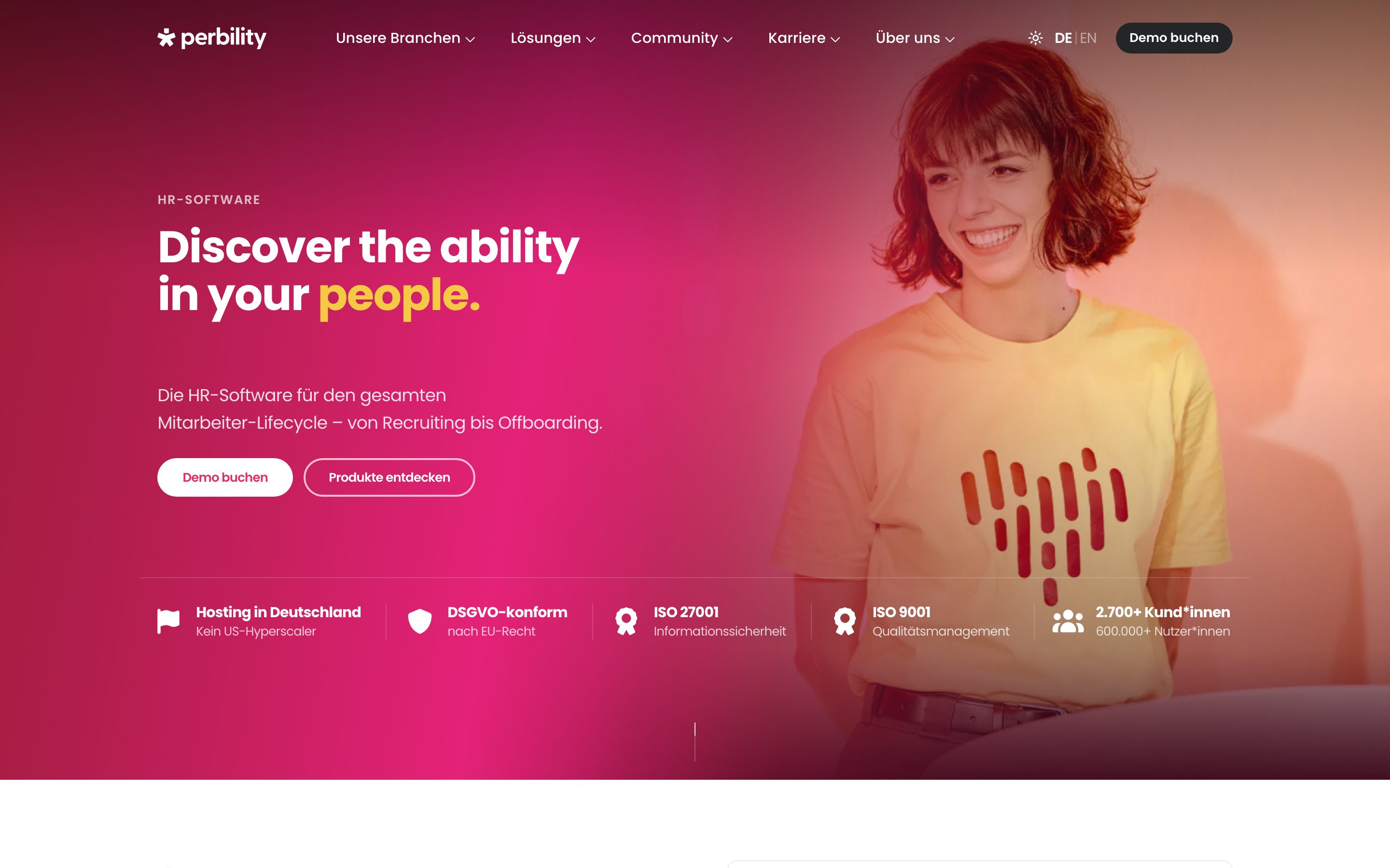 Perbility website screenshot