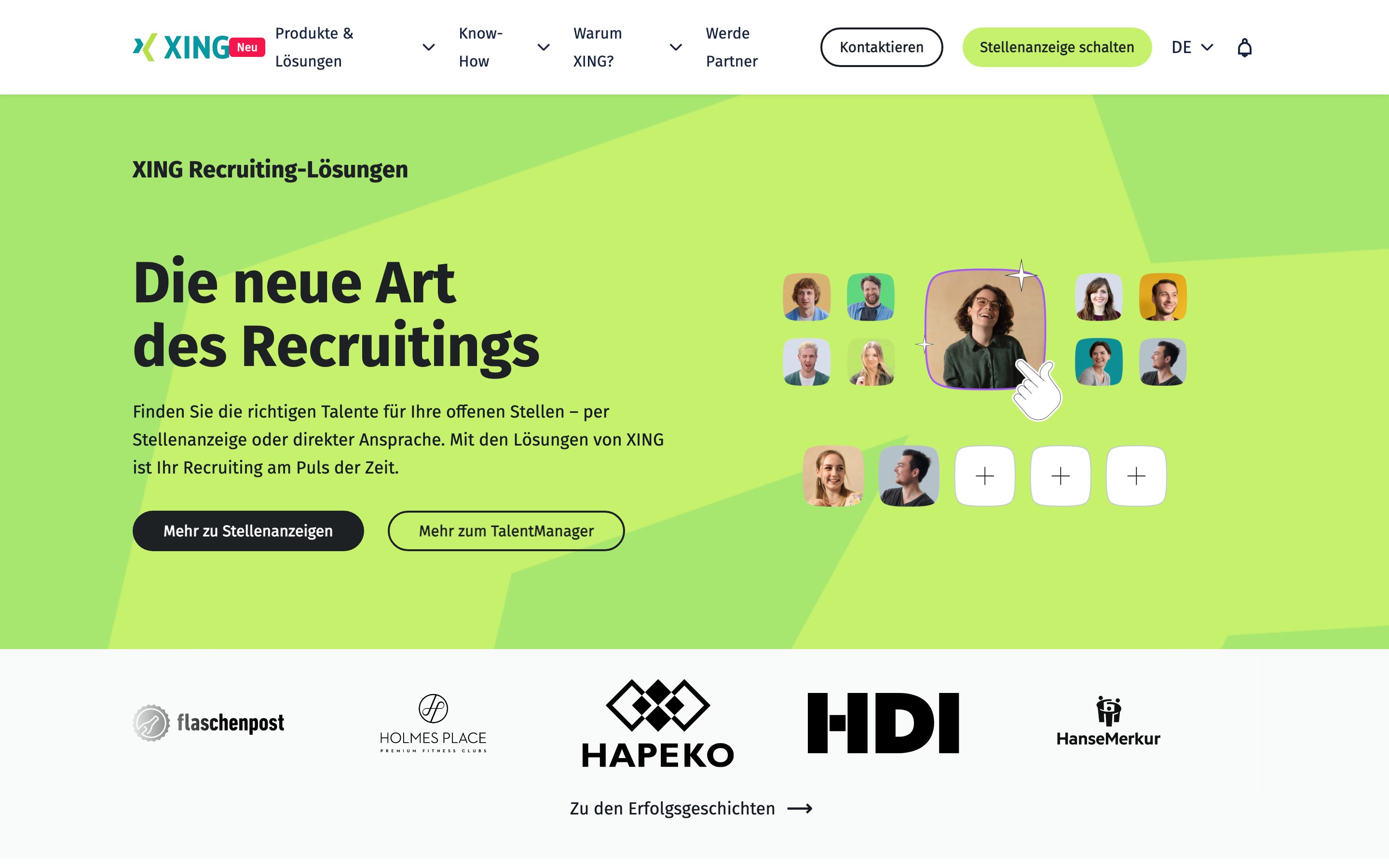 XING TalentManager Screenshot