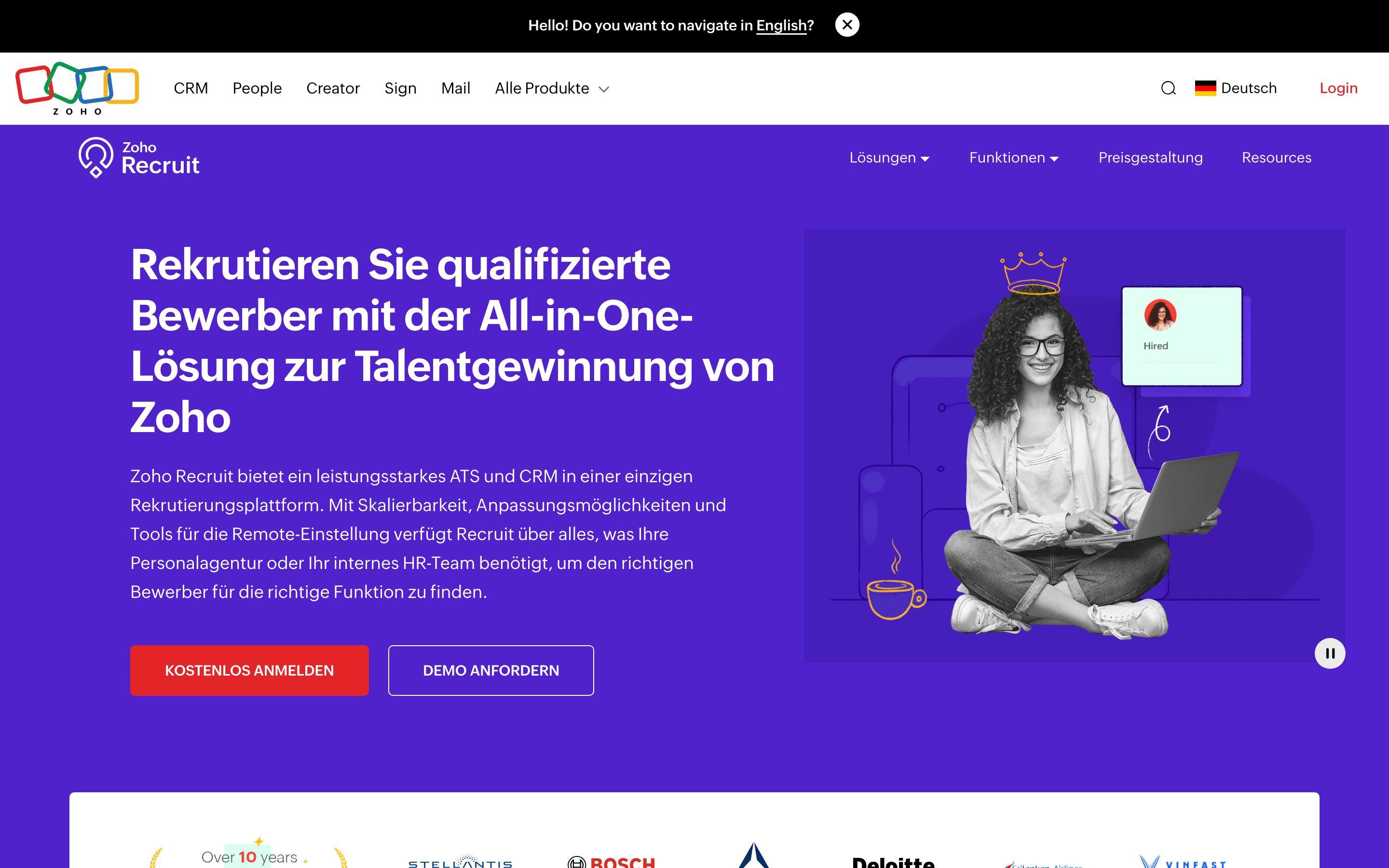 Zoho Recruit Screenshot