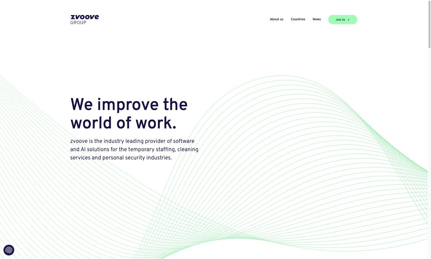zvoove Screenshot der Website