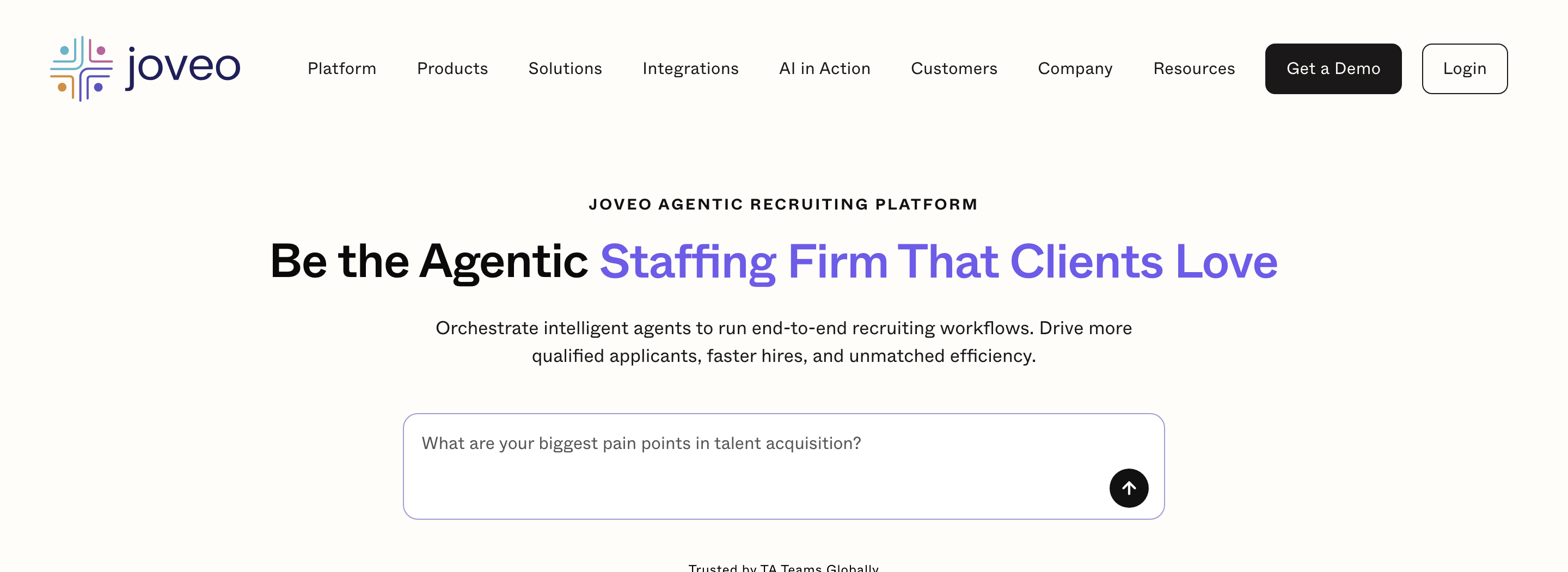 Joveo homepage
