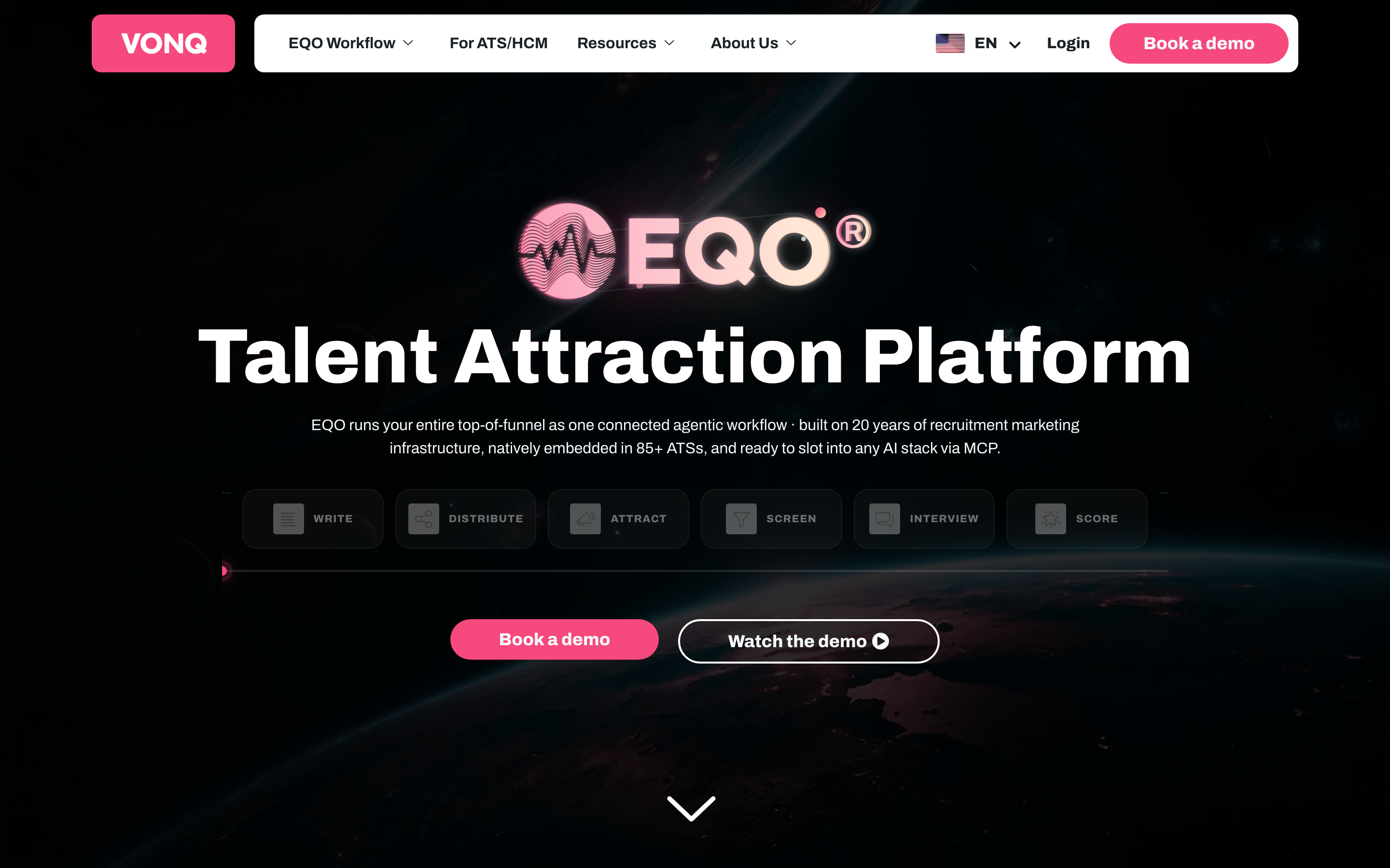 VONQ EQO homepage