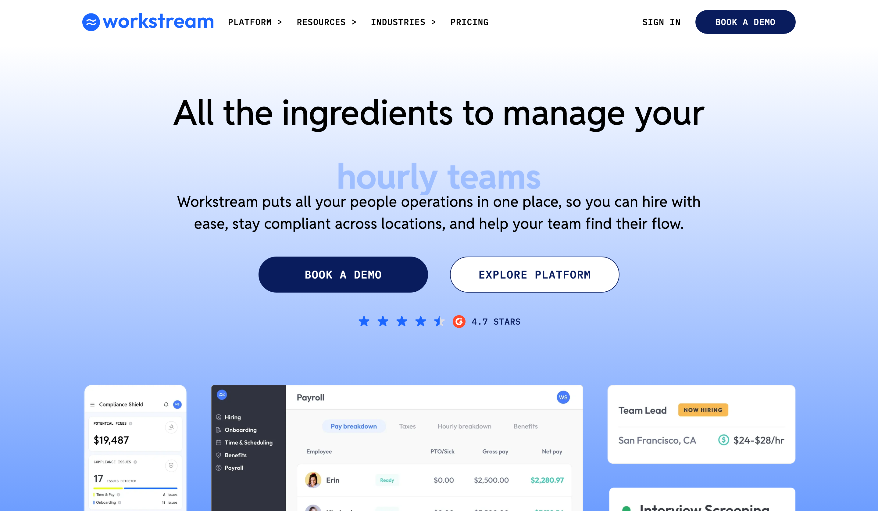 Startseite von Workstream