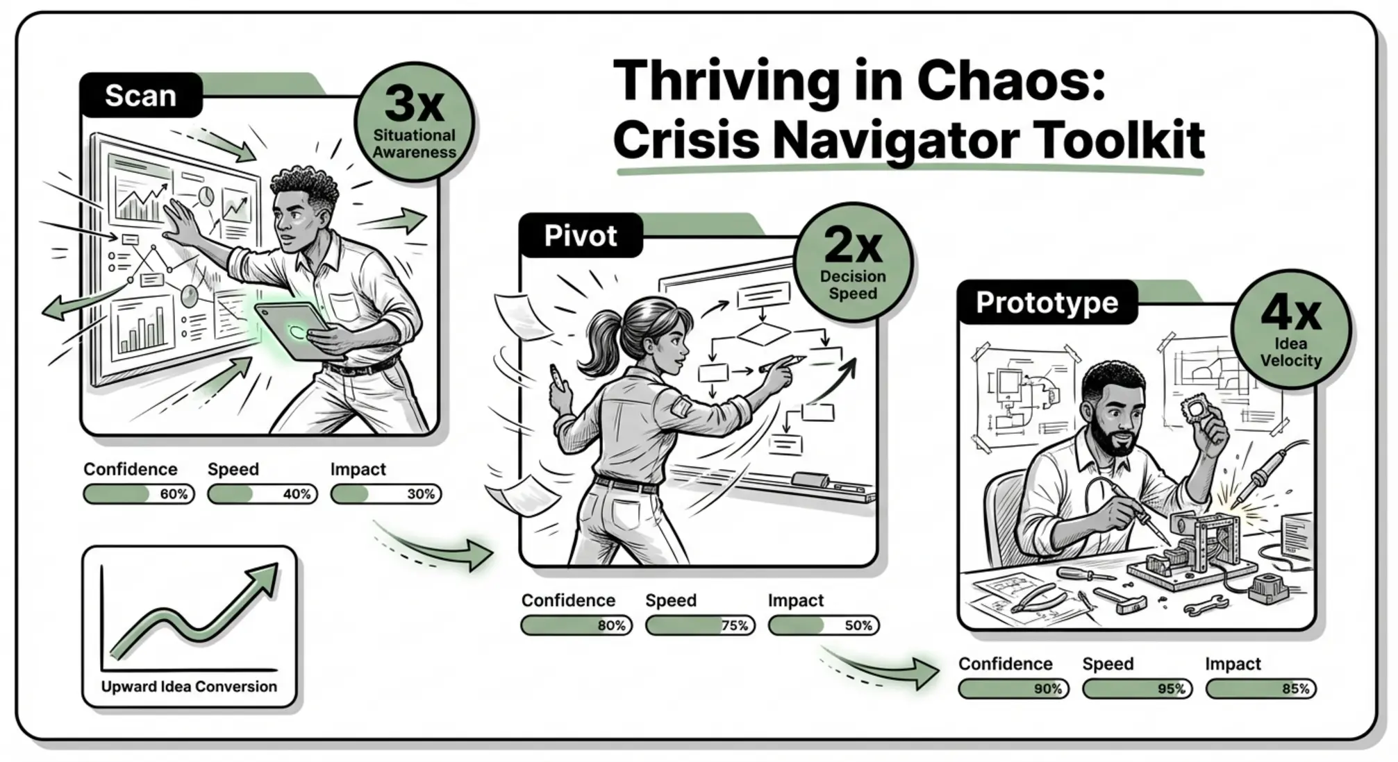 Translate ADHD strengths into manager-friendly metrics—bold numbers and progress bars that make a business case for neurodiverse teams.