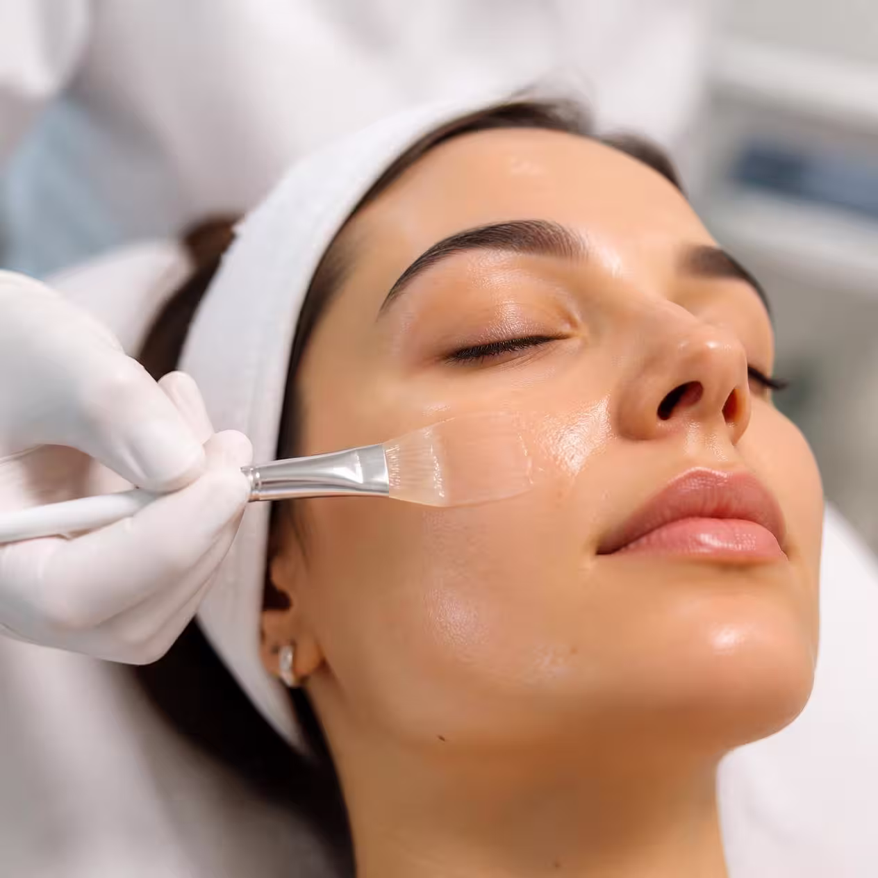 image of facial treatment being performed (for a salons & spa)