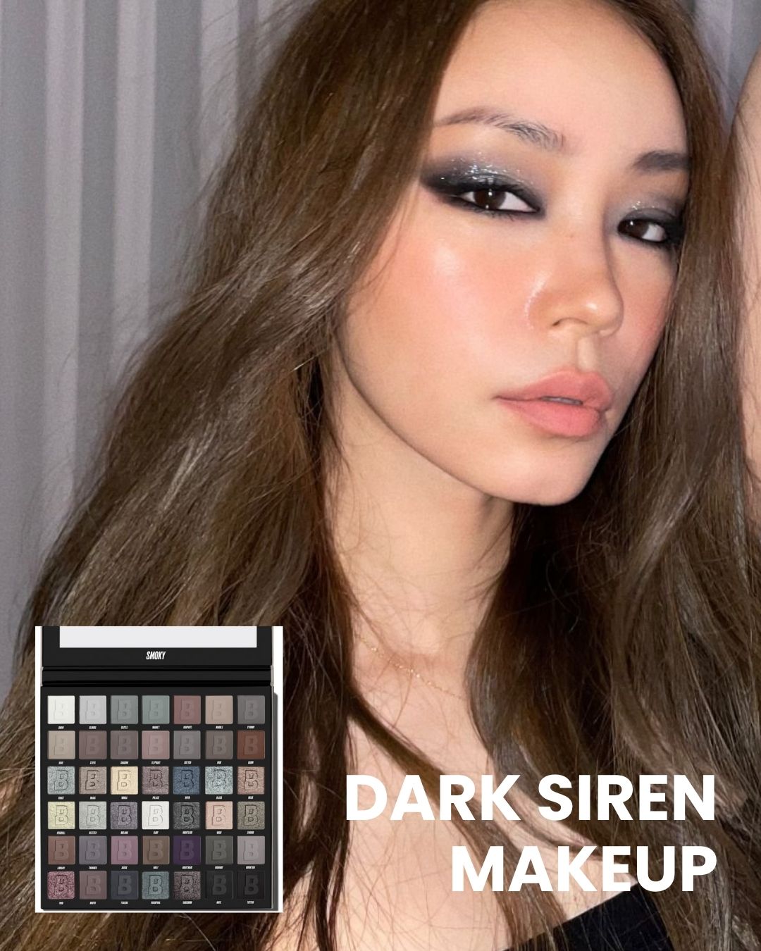 다크 사이렌 메이크업 전체 연출컷 (darksiren inspired full makeup look with smoky tones)