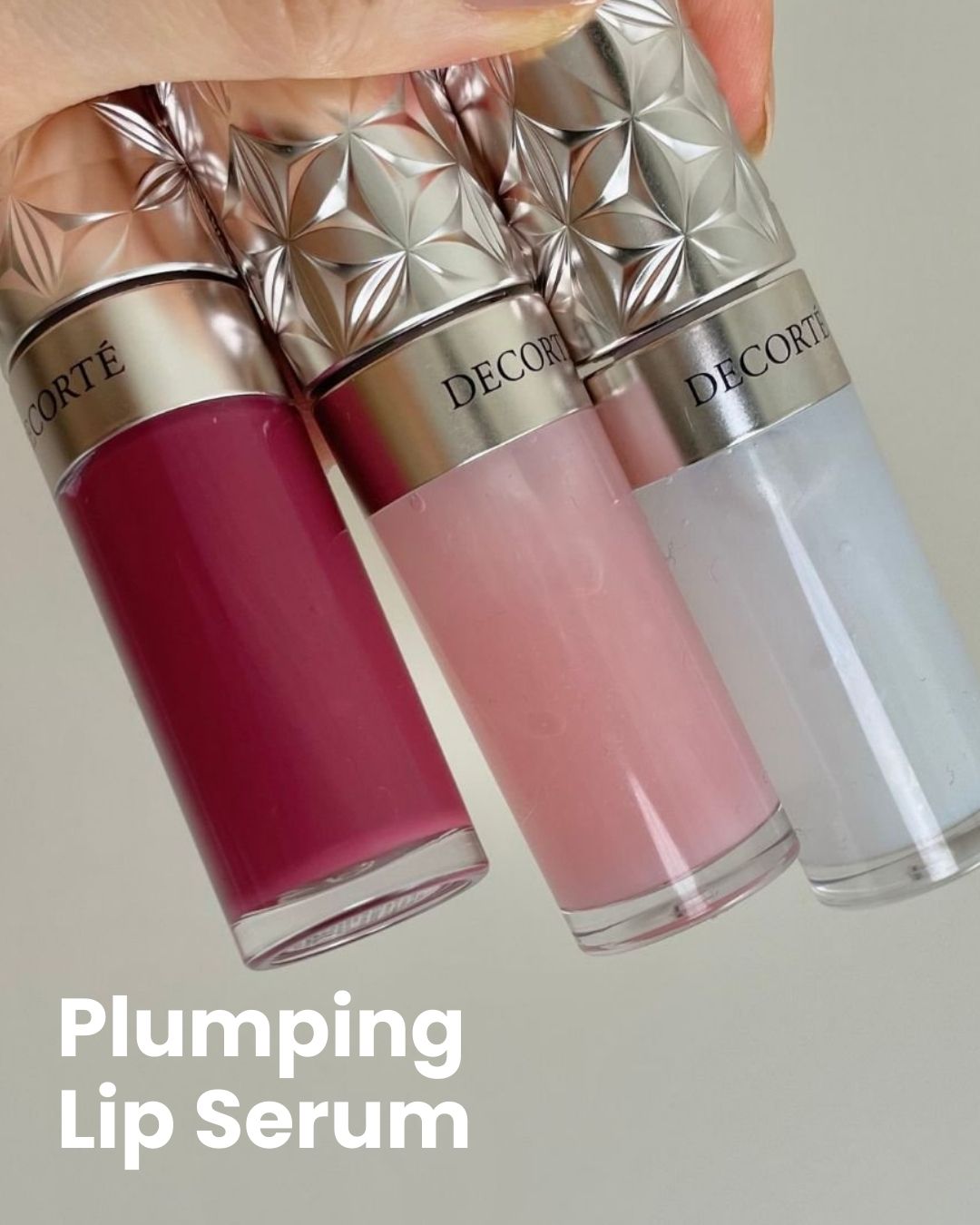 데코르테 플럼핑 립 세럼 3종 제품컷 (Decorté Plumping Lip Serum 3-shade collection)