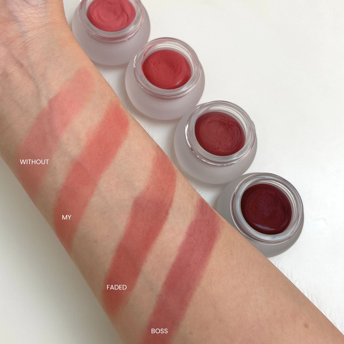 퓌 푸딩팟 립치크 블러러 발색컷 (fwee Pudding Pot lip cheek swatch review)