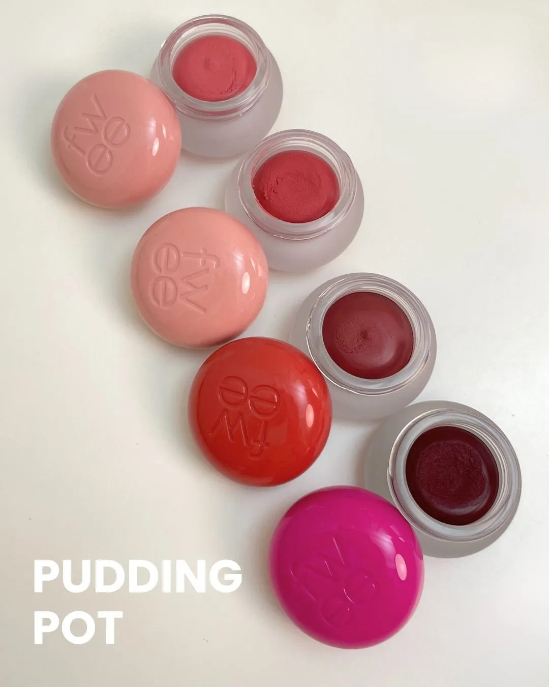 퓌 멀티 푸딩팟 립치크 4종 전체컷 (fwee lip cheek pudding 4 shades collection)