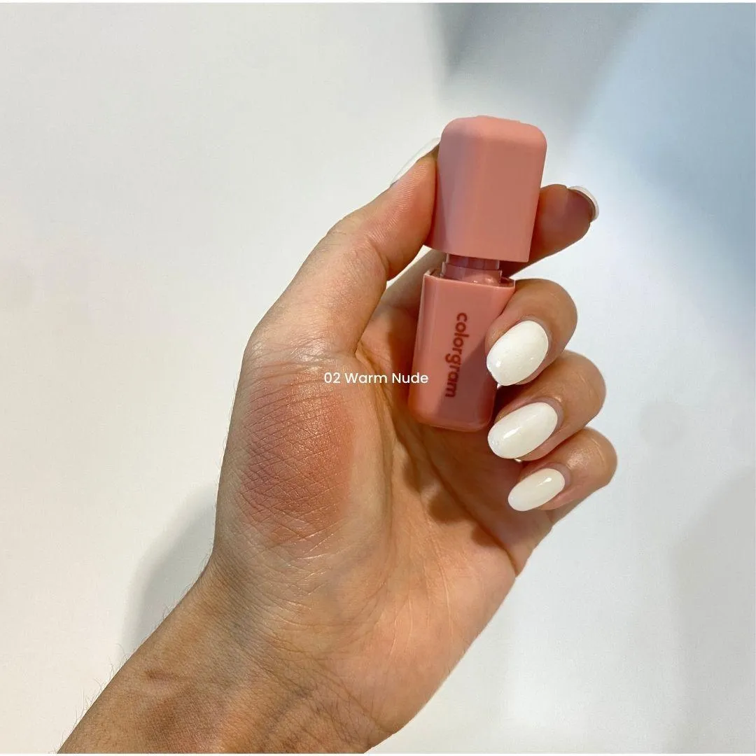 컬러그램 긱 누드 컬러 커버 틴트 02 웜 누드 손목 발색 (Colorgram Geek Nude Color Cover Tint 02 Warm Nude wrist swatch)