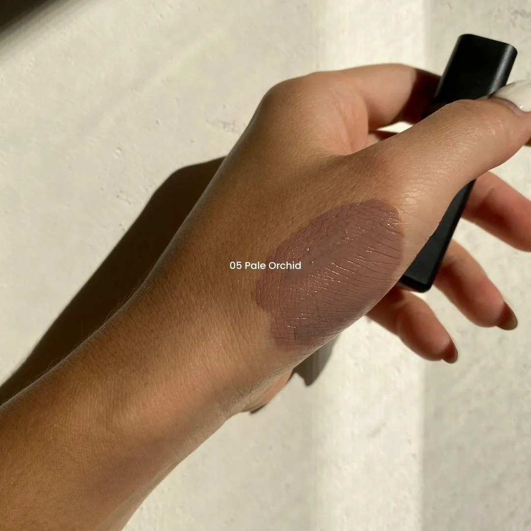 자빈드서울 핑크 립 쉐이드 프라이머 05 페일 오키드 손등 발색 (JAVIND SEOUL Pink Lip Shade Primer 05 Pale Orchid hand swatch)