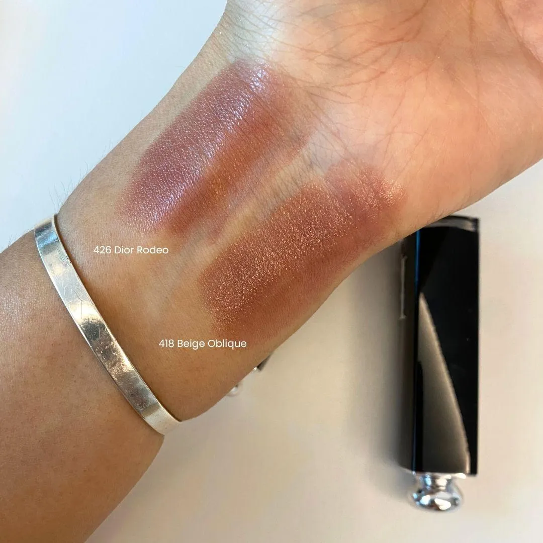 디올 디올 애딕트 418 베이지 오블리크, 426 디올 로데오 전체 발색 (DIOR Dior Addict 418 Beige Oblique, 426 Dior Rodeo full swatch)