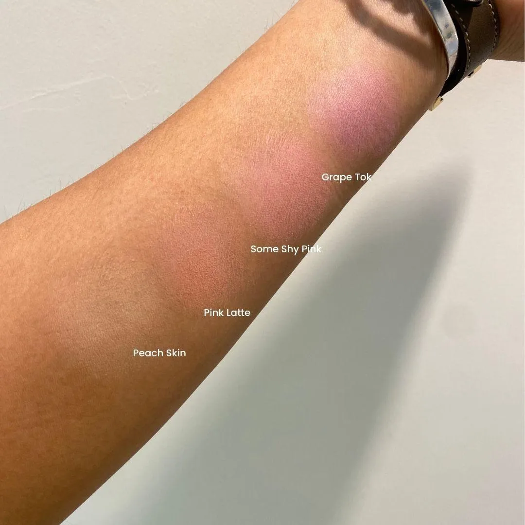 FIVEVIBE Tone Layer Blusher 전 컬러 발색 — 파이브바이브 톤 레이어 블러셔 전체 스와치 (FIVEVIBE all shades swatch)