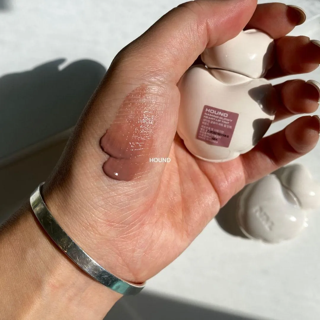 네이밍 Glowy Heart Lip Tint HOUND 손목 발색 (NAMING Glowy Heart Lip Tint HOUND wrist swatch)