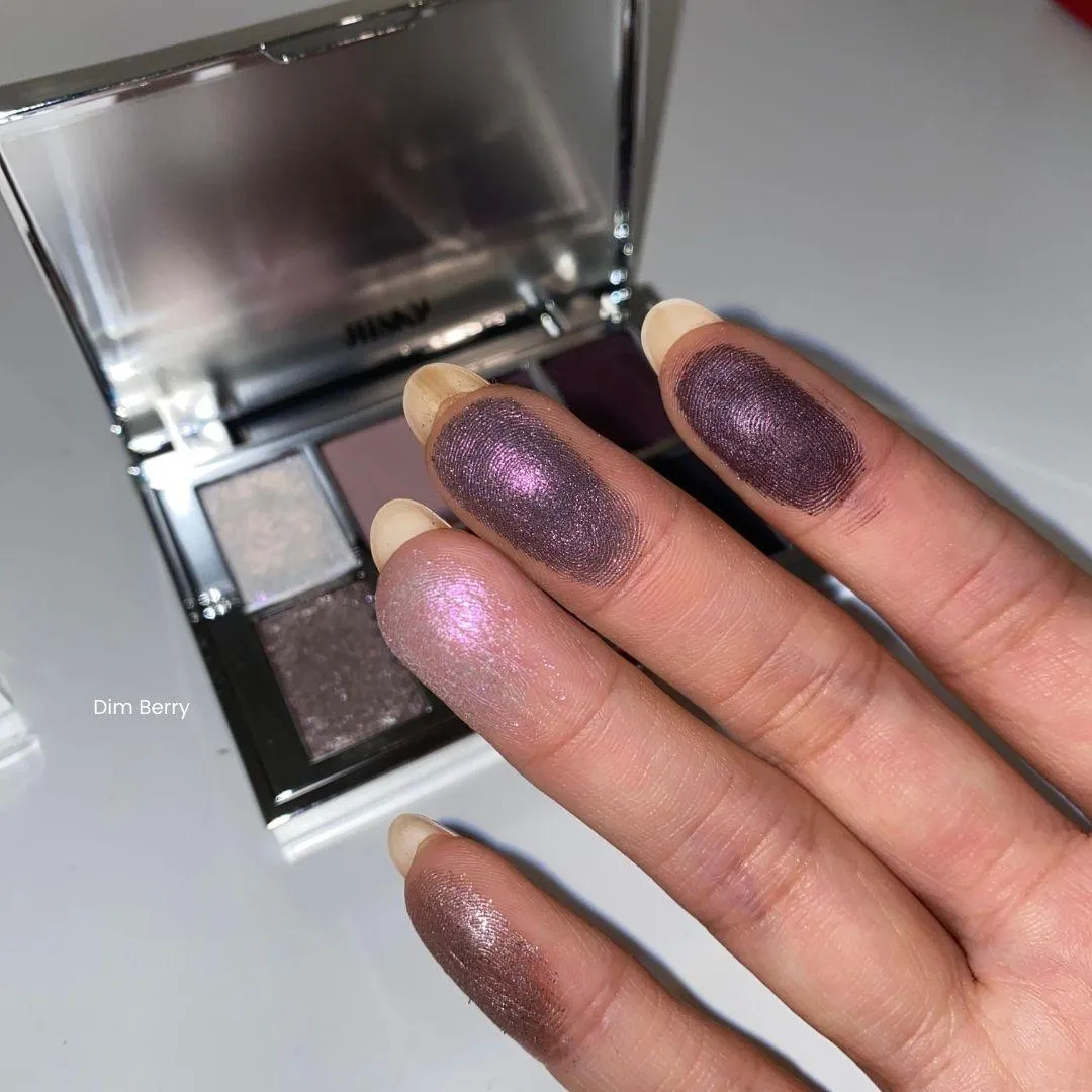 리스키 피그먼트 아이섀도우 팔레트, 딤 베리 실물 발색 (RISKY Pigment Eyeshadow Palette Dim Berry real swatch)