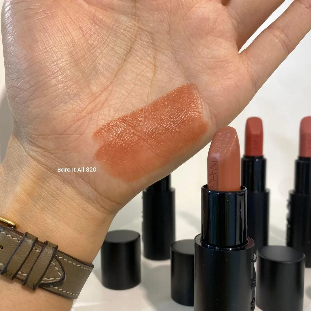 나스 익스플리싯 립스틱 Bare It All 820 발색 (NARS Explicit Lipstick Bare It All 820 wrist swatch)