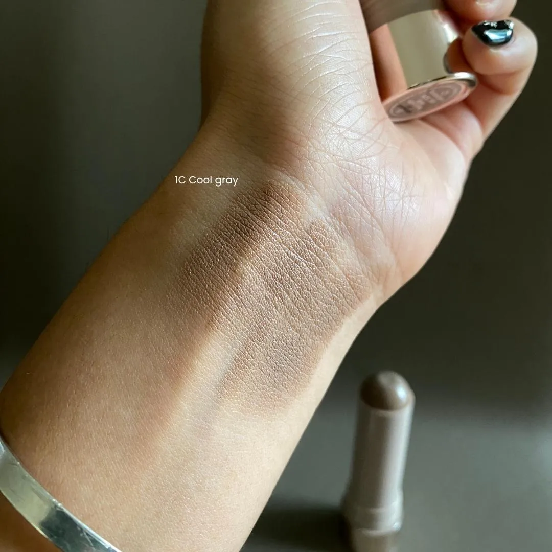 ESPOIR 비 글로우 스틱 쉐이딩(ESPOIR Be Glow Stick Shading), 1C Cool gray 실물 발색 