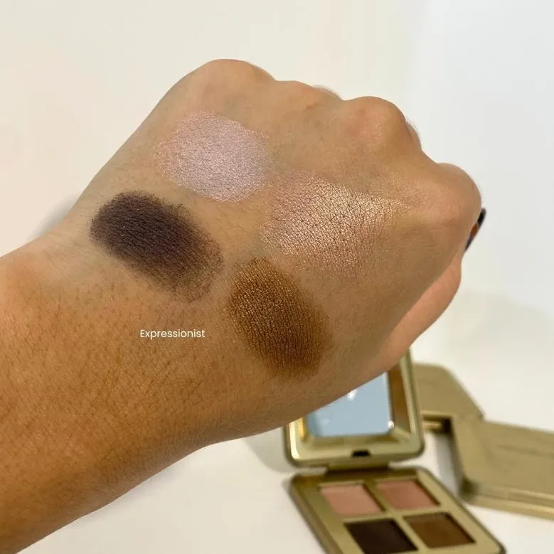 아워글래스 큐레이터 아이섀도우 팔레트, 익스프레셔니스트 컬러 발색 (HOURGLASS Curator Eyeshadow Palette Expressionist swatch)