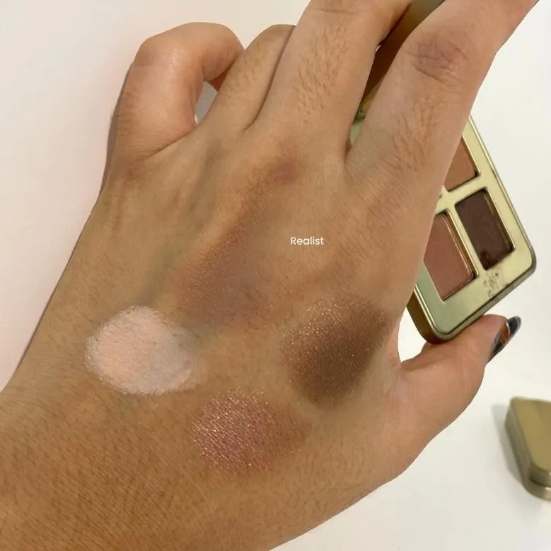 아워글래스 큐레이터 아이섀도우 팔레트, 리얼리스트 컬러 발색 (HOURGLASS Curator Eyeshadow Palette Realist swatch)