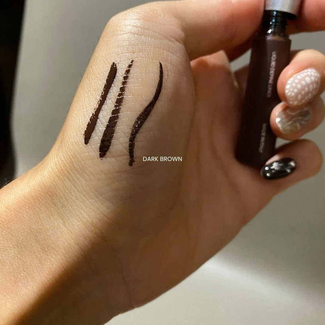 프로에잇 리퀴드 디파인 라이너 다크브라운 발색 (PROEIGHT Liquid Define Liner Dark Brown swatch)