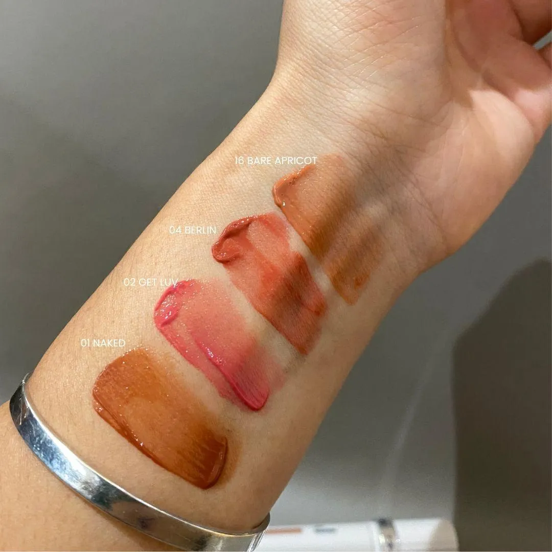 투크 위드아웃 미러 립 틴트 4컬러 전체 실물 발색 (Tooq Without Mirror Lip Tint all colors real swatch)