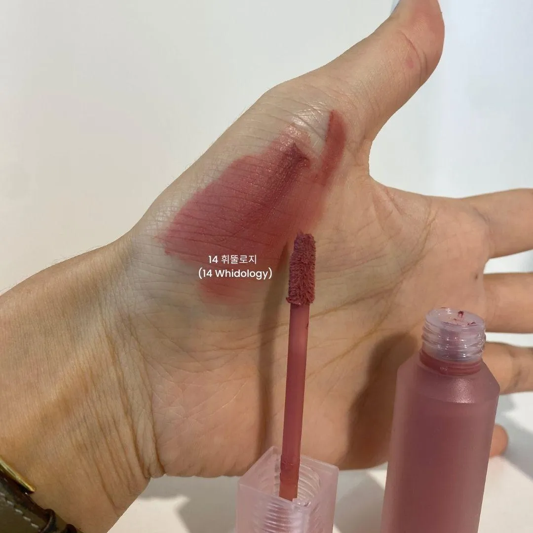 페리페라 오버 블러 틴트 14 휘똘로지 실물 발색 (PERIPERA Over Blur Tint 14 Whidology real swatch)