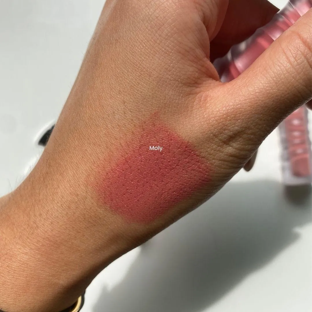 ๋ฆฌ์คํค ๋น ๋ณผ๋ ๋ฆฝ ๋ธ๋ฌ์ฌ๋ Moly ์ปฌ๋ฌ ๋ฐ์ (RISKY BE BOLD LIP BLUSHED Moly swatch)