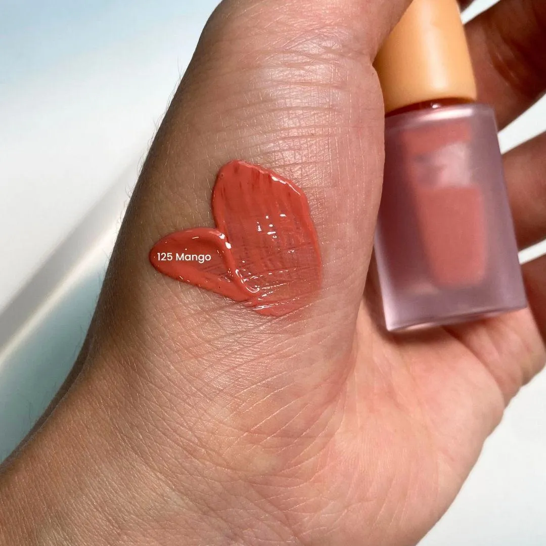 라카 프루티 글램 틴트 미니 125 망고 발색 (LAKA Fruity Glam Tint Mini 125 Mango swatch)