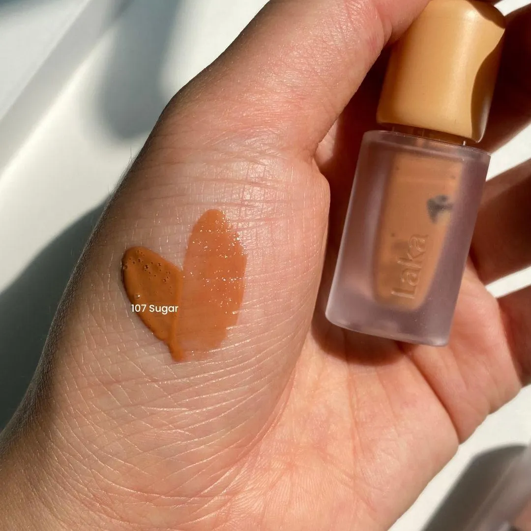 라카 프루티 글램 틴트 미니 107 슈가 발색 (LAKA Fruity Glam Tint Mini 107 Sugar swatch)