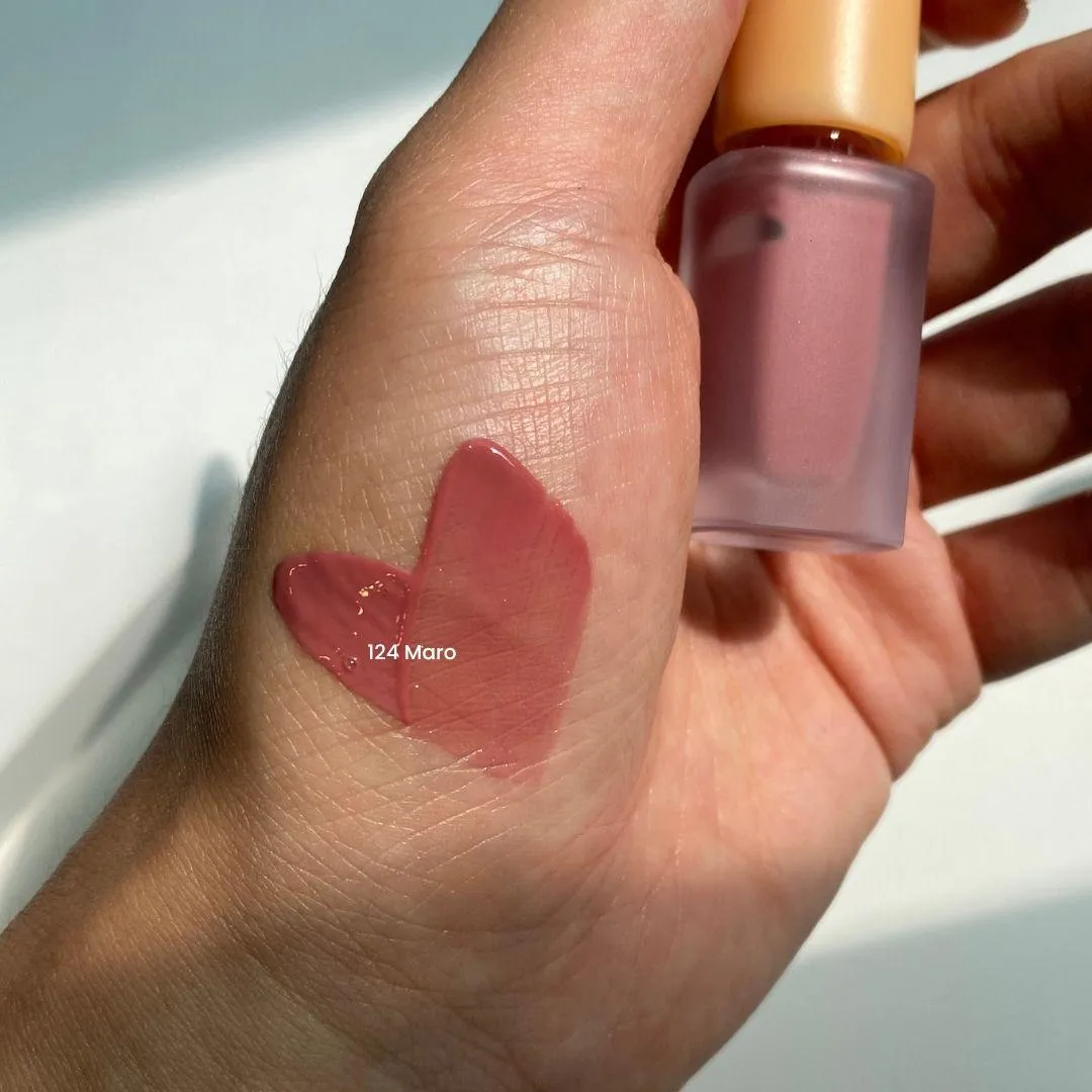 라카 프루티 글램 틴트 미니 124 마로 발색 (LAKA Fruity Glam Tint Mini 124 Maro swatch)