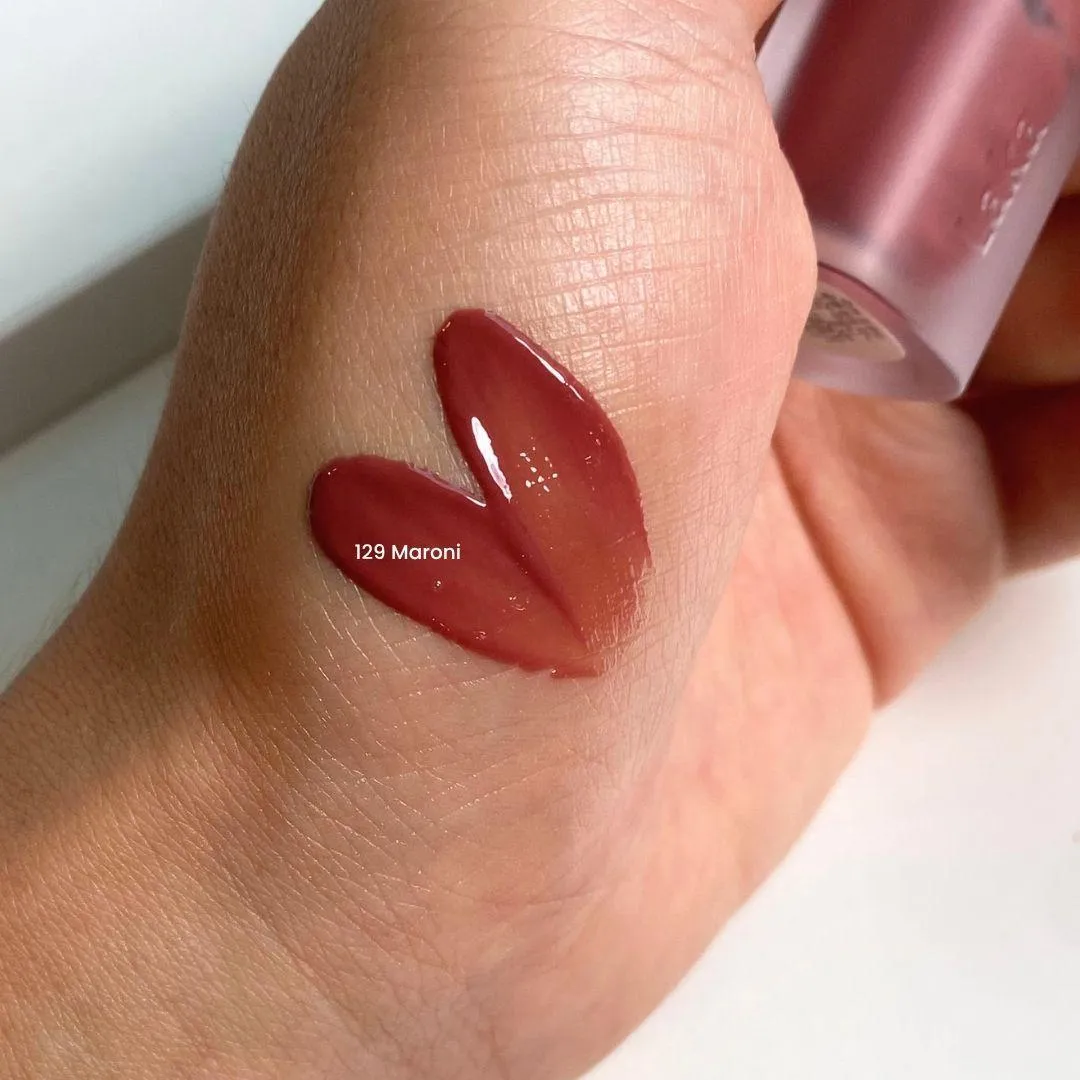 라카 프루티 글램 틴트 미니 129 마로니 발색 (LAKA Fruity Glam Tint Mini 129 Maroni swatch)