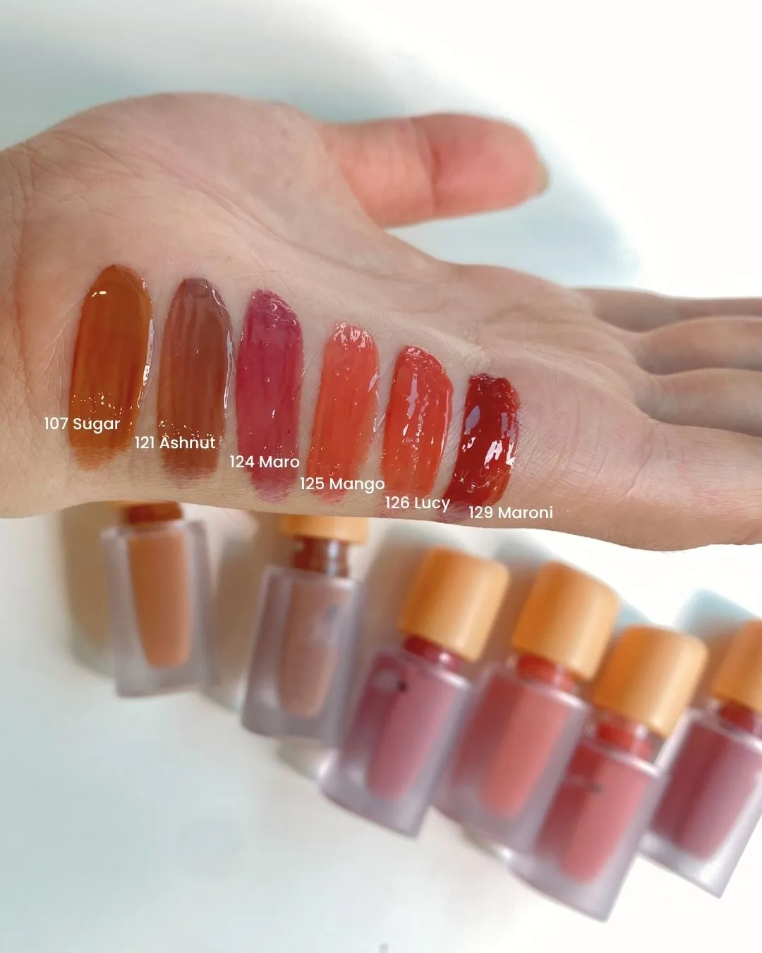 라카 프루티 글램 틴트 미니 발색 리뷰 메인 컷 (LAKA Fruity Glam Tint Mini swatch main image)