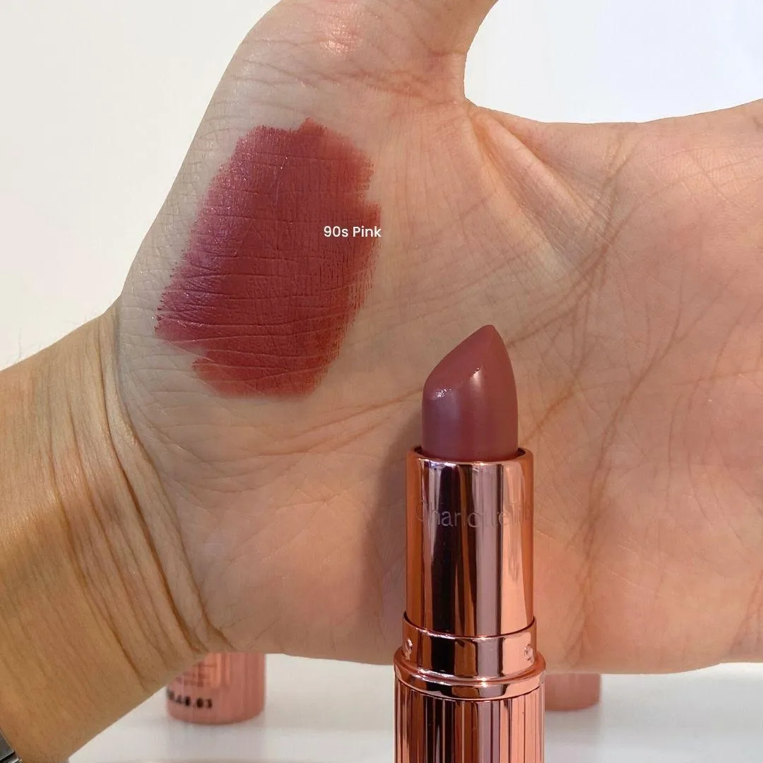 샬롯 틸버리 키싱 립스틱 90s 핑크 실물 발색 (Charlotte Tilbury K.I.S.S.I.N.G Lipstick 90s Pink real swatch)