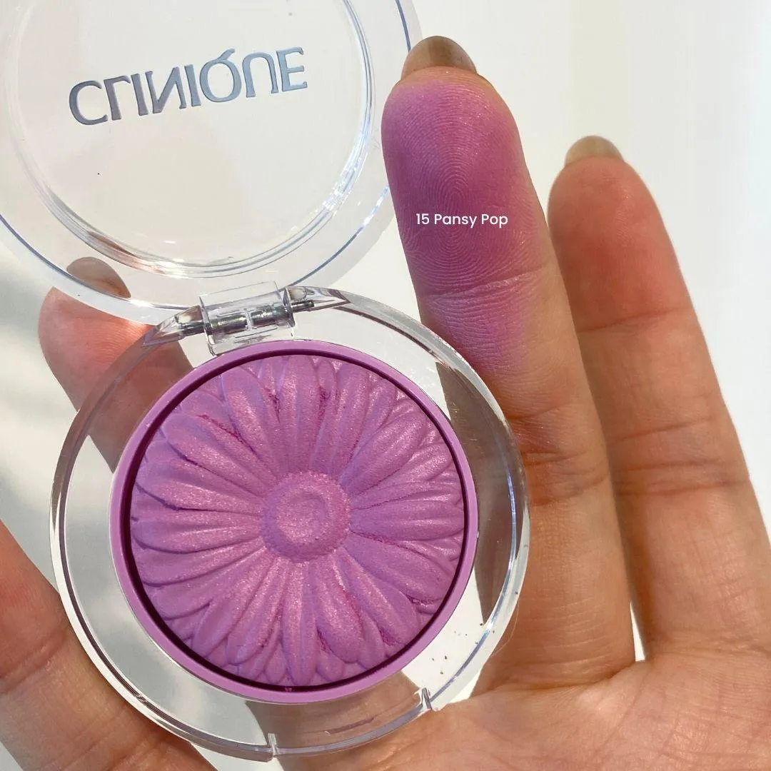클리니크 치크 팝 블러쉬 15 팬지 팝 실물 발색 (Clinique Cheek Pop Powder Blush 15 Pansy Pop real swatch)